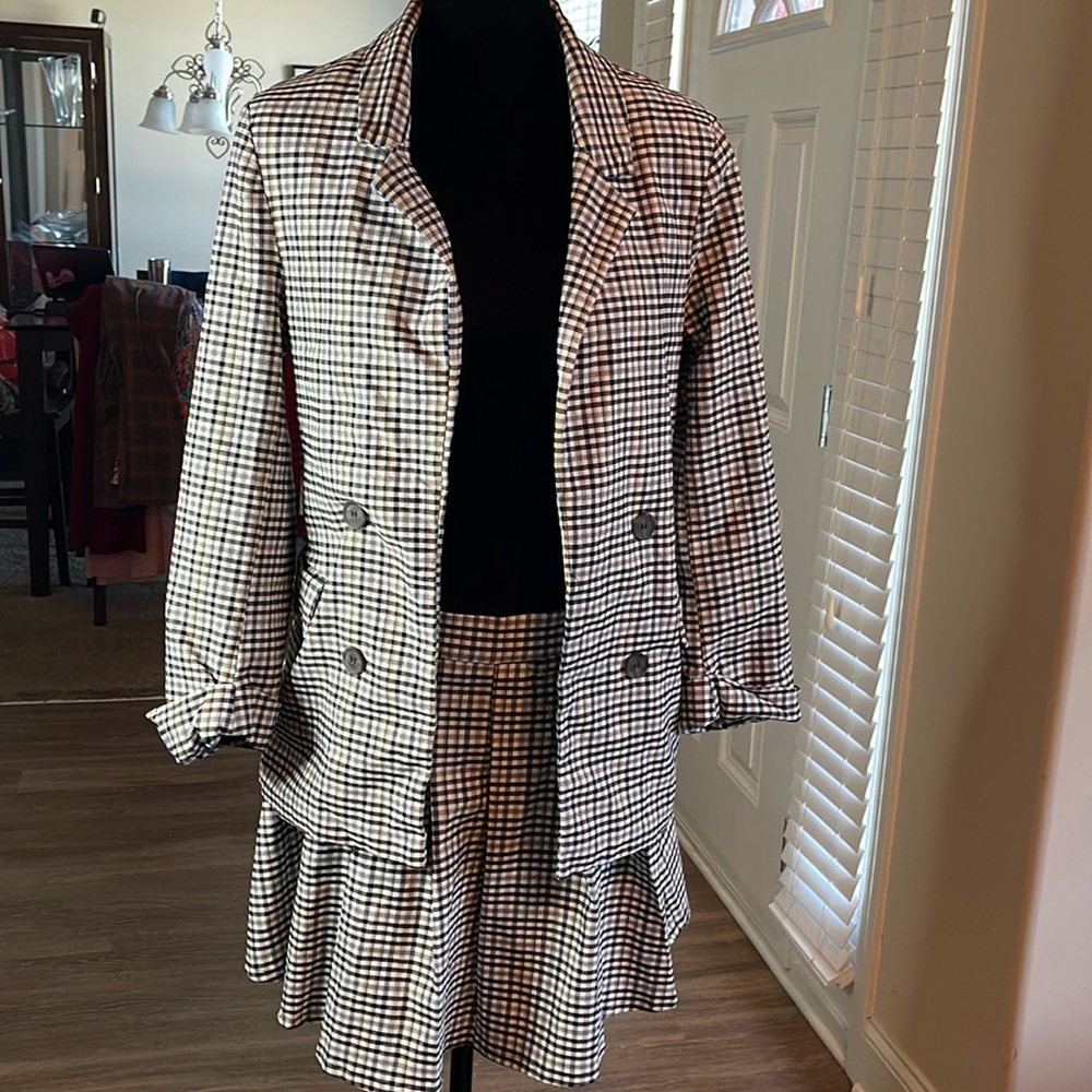 Multi Color Jacket & Skirt Set